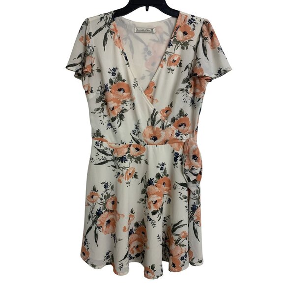 Abercrombie & Fitch Floral Wrap Style Whimsical Midi Dress Size M - Picture 3 of 10